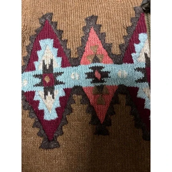 Vintage Christopher & Banks western zip up cardigan size XL - Picture 3 of 8